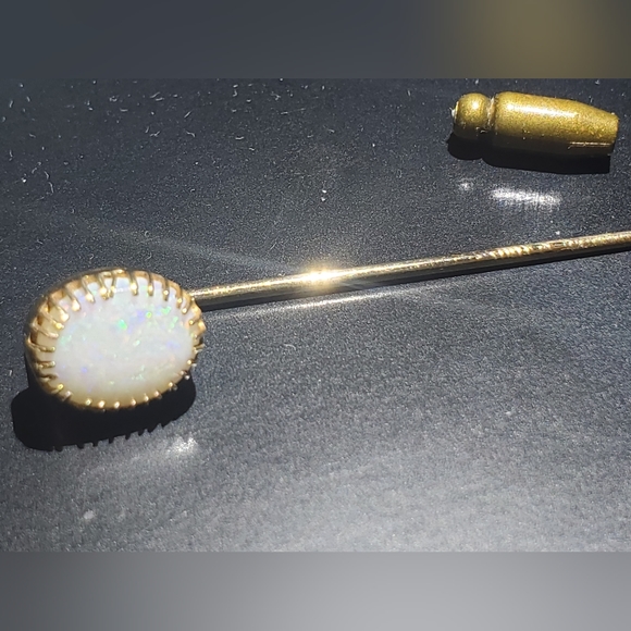 10K GOLD Beautiful antique Victorian  Australian opal hat pin - Picture 5 of 13